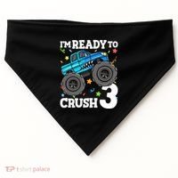 Monster Truck Shark 3rd Birthday Boy 3 Three USA-Made Doggie Bandana thumb 0