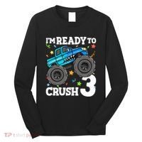 Monster Truck Shark 3rd Birthday Boy 3 Three Long Sleeve Shirt thumb 0