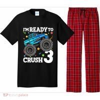 Monster Truck Shark 3rd Birthday Boy 3 Three Pajama Set thumb 0