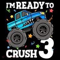 Monster Truck Shark 3rd Birthday Boy 3 Three Mousepad thumb 1