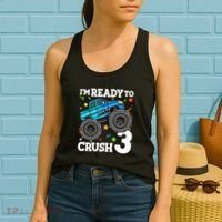 Monster Truck Shark 3rd Birthday Boy 3 Three Women's Tank Top thumb 2