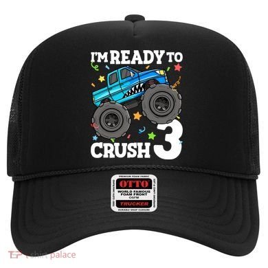 Monster Truck Shark 3rd Birthday Boy 3 Three Hat