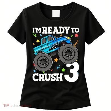 Monster Truck Shark 3rd Birthday Boy 3 Three Women's T-Shirt