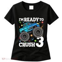 Monster Truck Shark 3rd Birthday Boy 3 Three Women's T-Shirt thumb 0