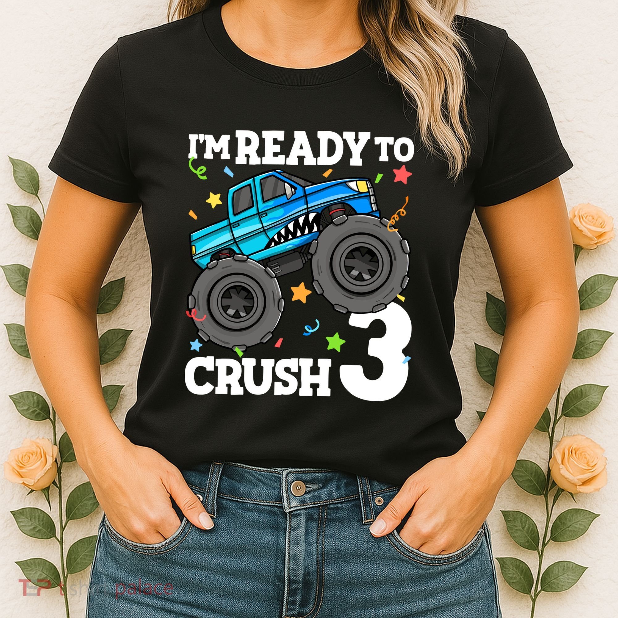 Monster Truck Shark 3rd Birthday Boy 3 Three Women's T-Shirt