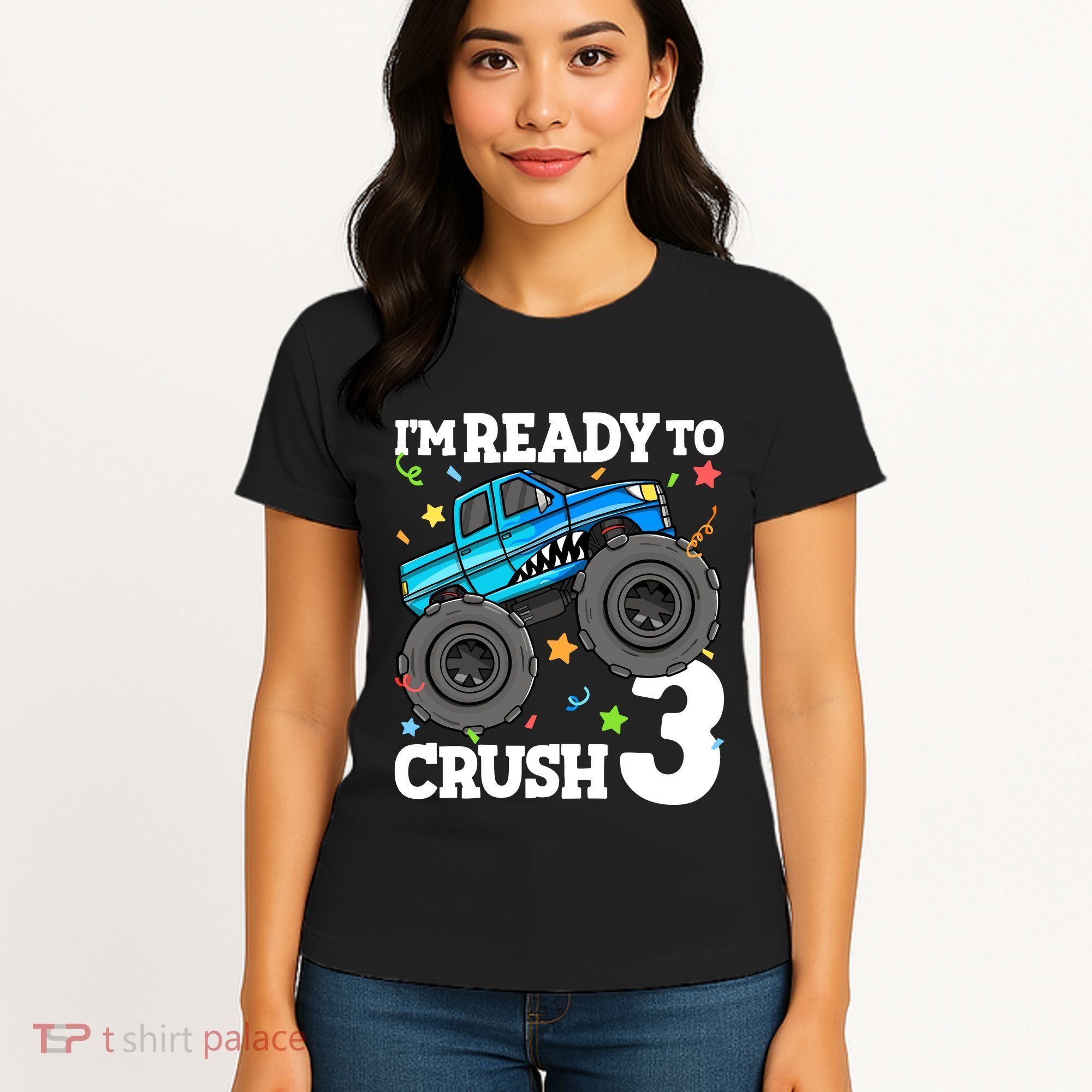 Monster Truck Shark 3rd Birthday Boy 3 Three Women's T-Shirt