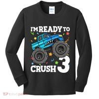 Monster Truck Shark 3rd Birthday Boy 3 Three Kids Long Sleeve Shirt thumb 0