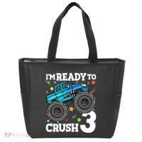 Monster Truck Shark 3rd Birthday Boy 3 Three Tote Bag thumb 0