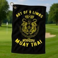 MMA Tiger Street fight Muay Thai Kickboxing  Golf Towel thumb 1