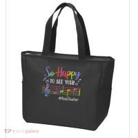 Music Teacher So Happy To See Your Face Back To School Funny Tote Bag thumb 3