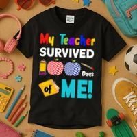 My Teacher Survived 100 Days Of Me Kids T-Shirt thumb 3