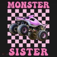 Monster Truck Sister Monster Truck Are My Jam Truck Lovers Gift Backpack thumb 2