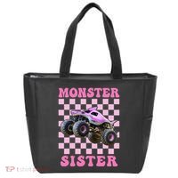 Monster Truck Sister Monster Truck Are My Jam Truck Lovers Gift Tote Bag thumb 0