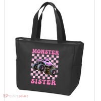 Monster Truck Sister Monster Truck Are My Jam Truck Lovers Gift Tote Bag thumb 3