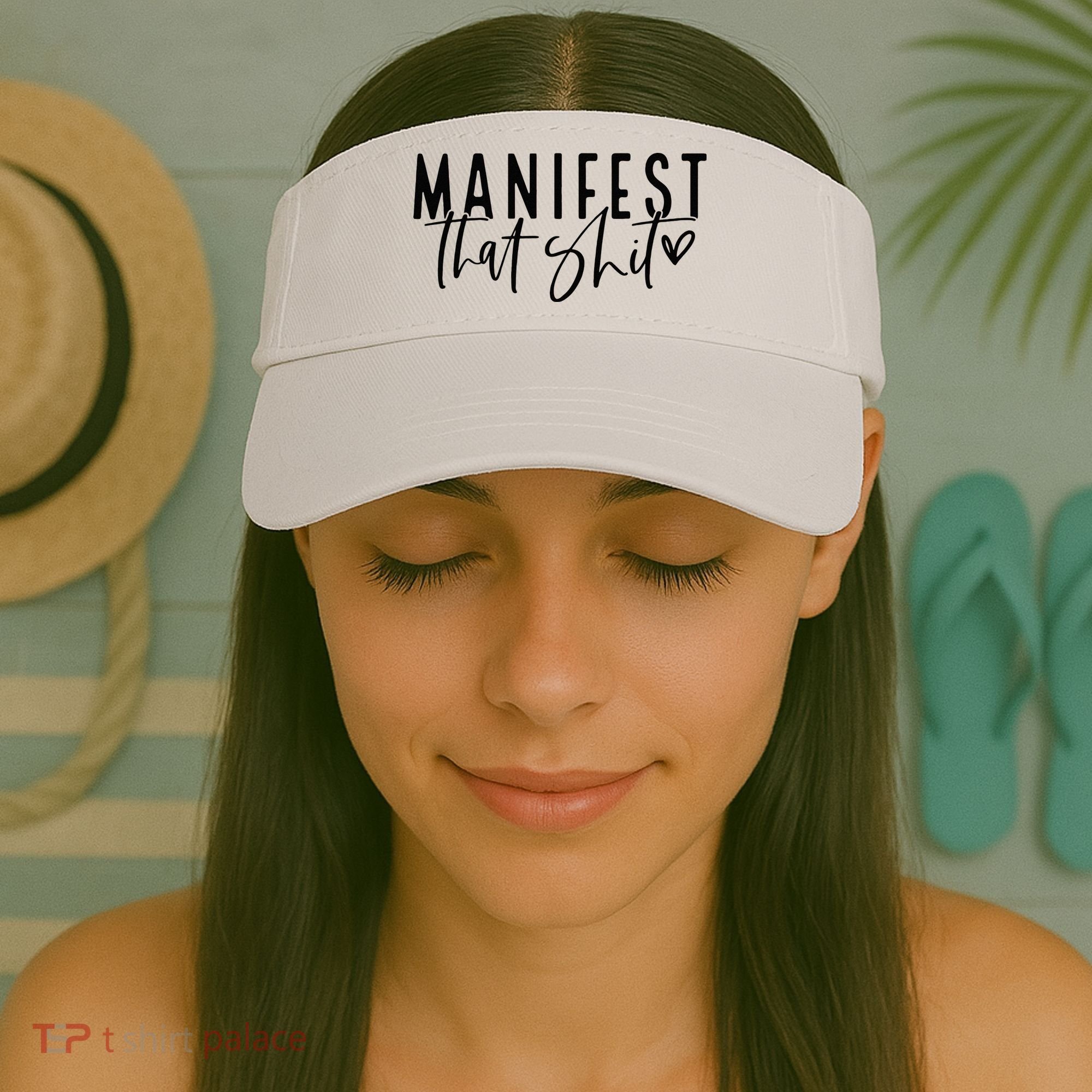 Manifest That Shit Attraction Law Spiritual Yoga Meditation Visor