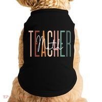 Math Teacher Squad Team Coach Mathematics Doggie Tank thumb 0
