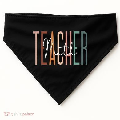 Math Teacher Squad Team Coach Mathematics USA-Made Doggie Bandana