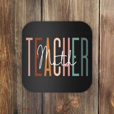 Math Teacher Squad Team Coach Mathematics Coaster