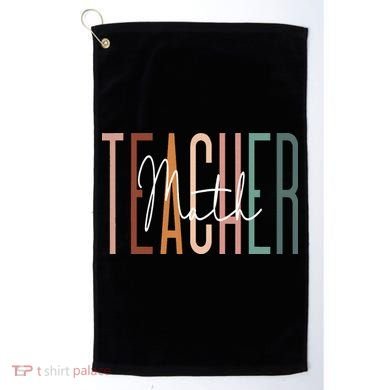 Math Teacher Squad Team Coach Mathematics Golf Towel