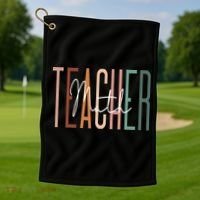 Math Teacher Squad Team Coach Mathematics Golf Towel thumb 1