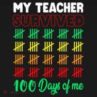 My Teacher Survived 100 Days Of Me School Funny Costume Sweatshirt thumb 3