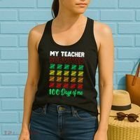 My Teacher Survived 100 Days Of Me School Funny Costume Women's Tank Top thumb 2