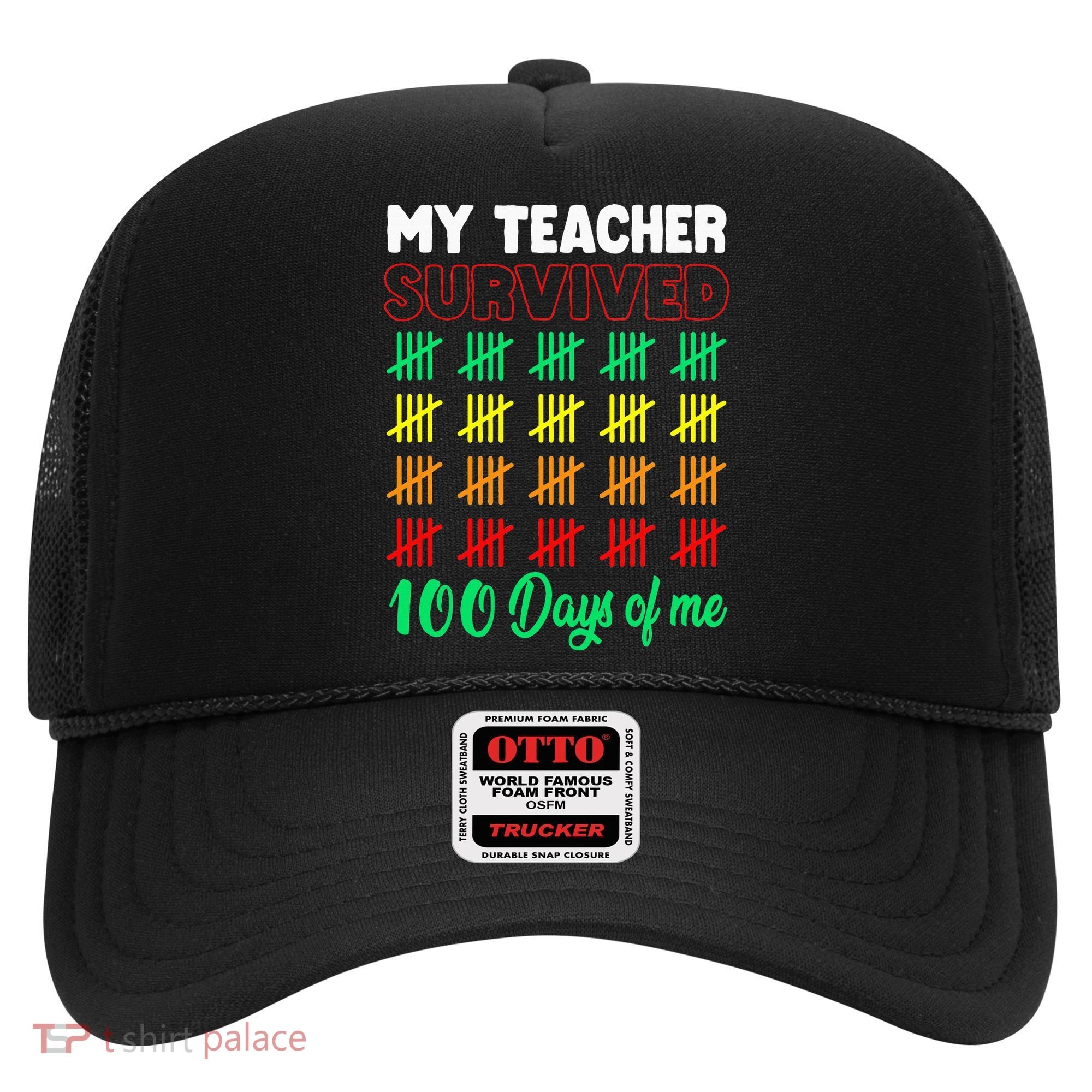 My Teacher Survived 100 Days Of Me School Funny Costume Hat