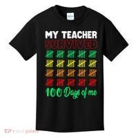 My Teacher Survived 100 Days Of Me School Funny Costume Kids T-Shirt thumb 0
