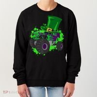 Monster Trucks St Patrick's Day Adults And Cool Gift Women's Sweatshirt thumb 0