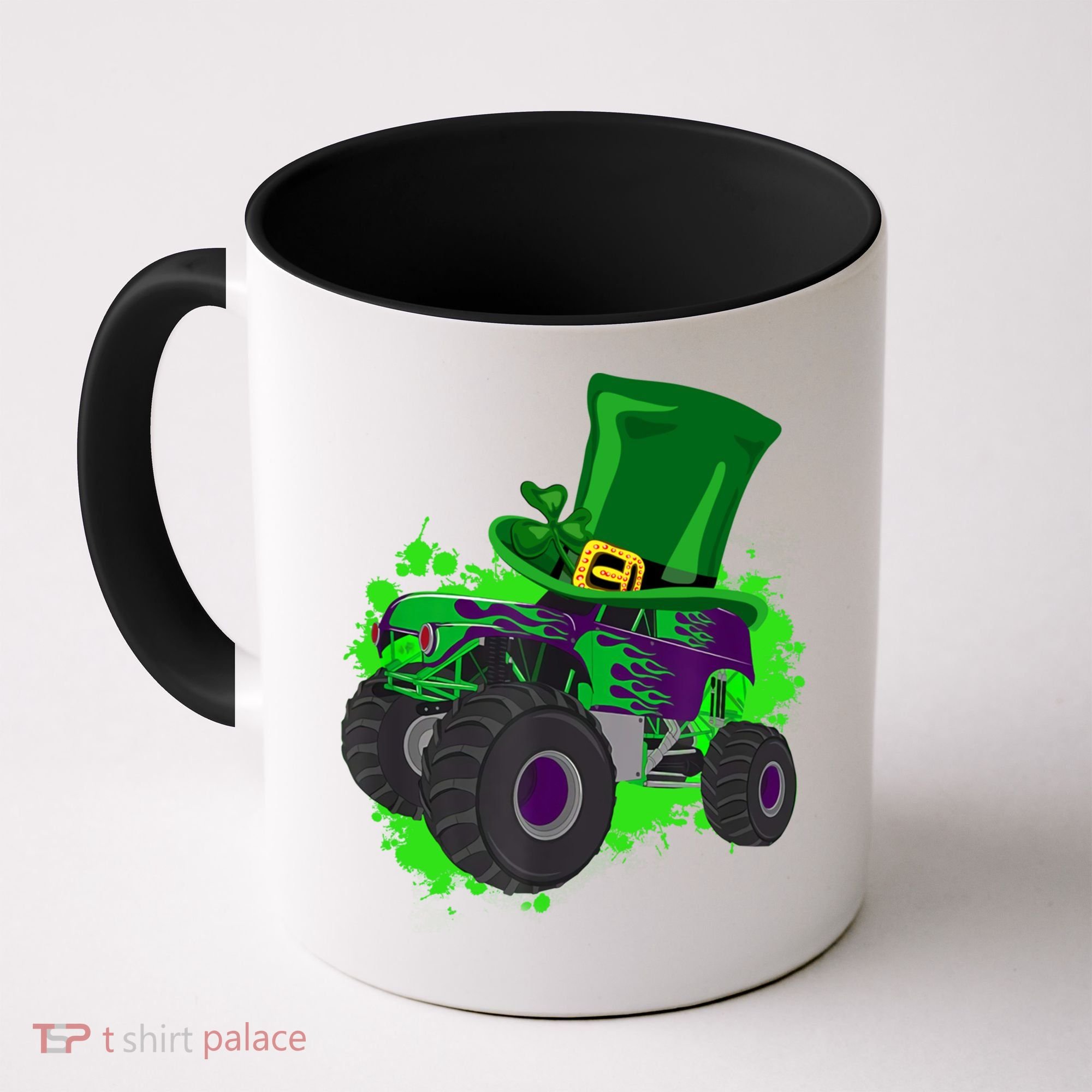 Monster Trucks St Patrick's Day Adults And Cool Gift Coffee Mug