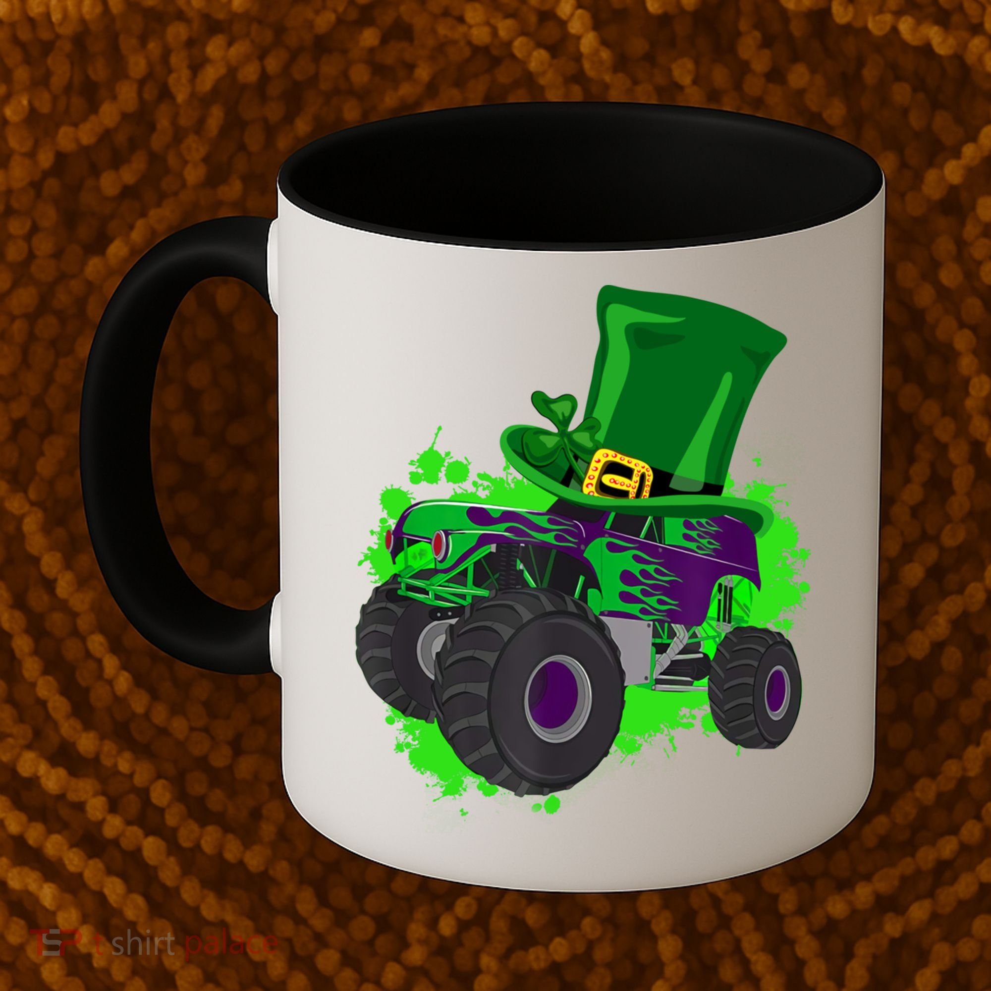 Monster Trucks St Patrick's Day Adults And Cool Gift Coffee Mug