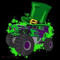 Monster Trucks St Patrick's Day Adults And Cool Gift Women's Hoodie thumb 2