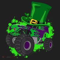 Monster Trucks St Patrick's Day Adults And Cool Gift Hat thumb 2