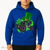 Monster Trucks St Patrick's Day Adults And Cool Gift Hoodie thumb 2