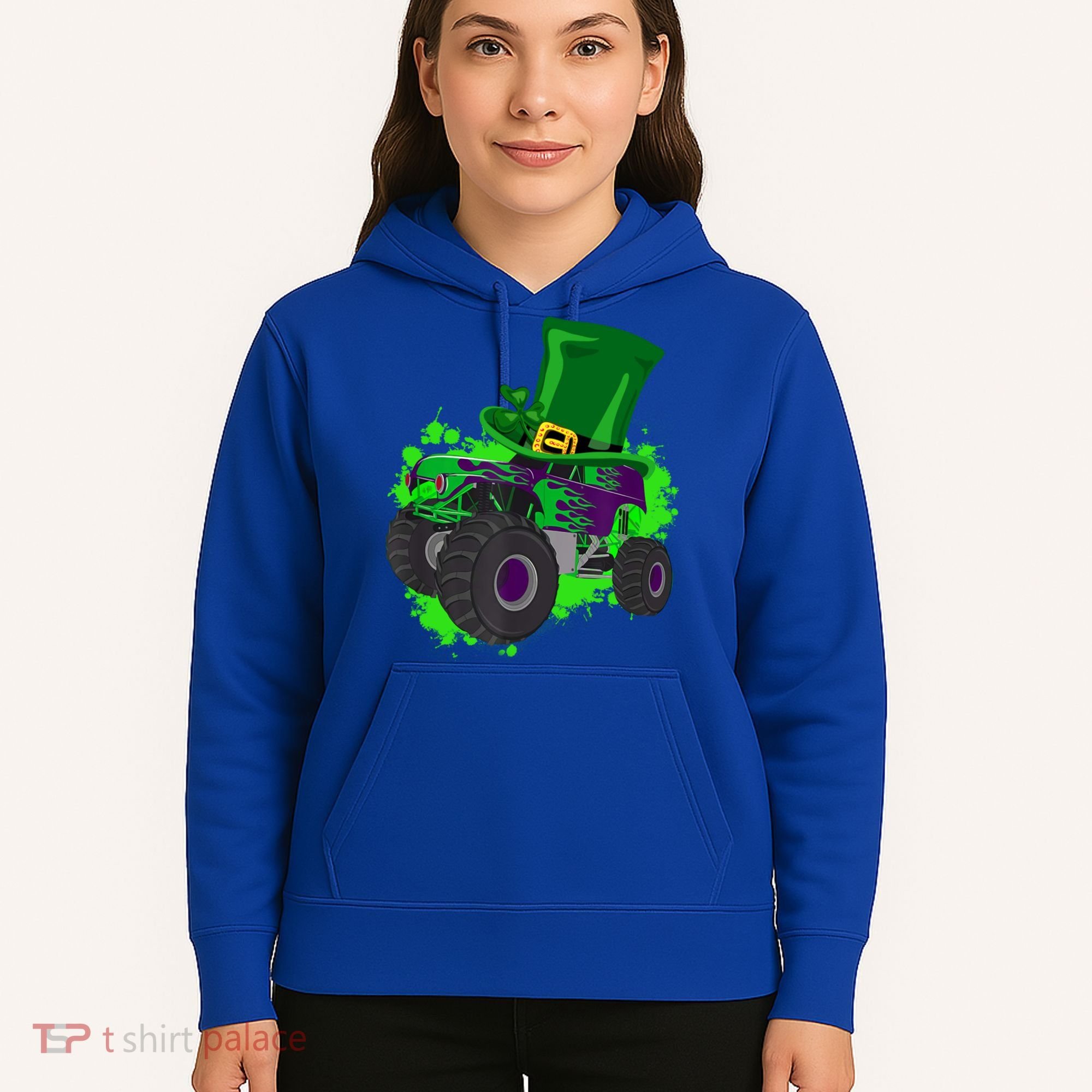 Monster Trucks St Patrick's Day Adults And Cool Gift Hoodie