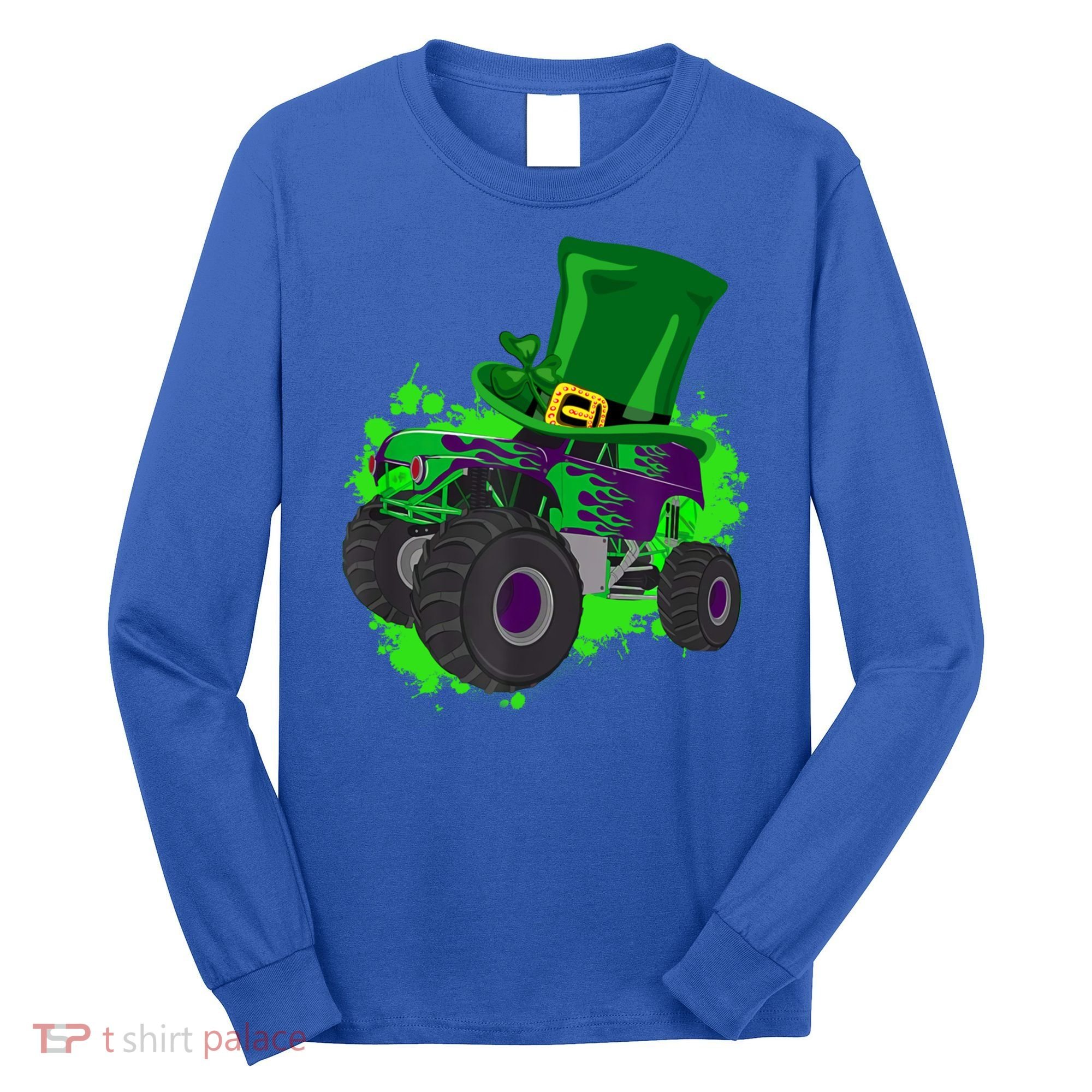 Monster Trucks St Patrick's Day Adults And Cool Gift Long Sleeve Shirt