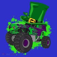 Monster Trucks St Patrick's Day Adults And Cool Gift Long Sleeve Shirt thumb 2
