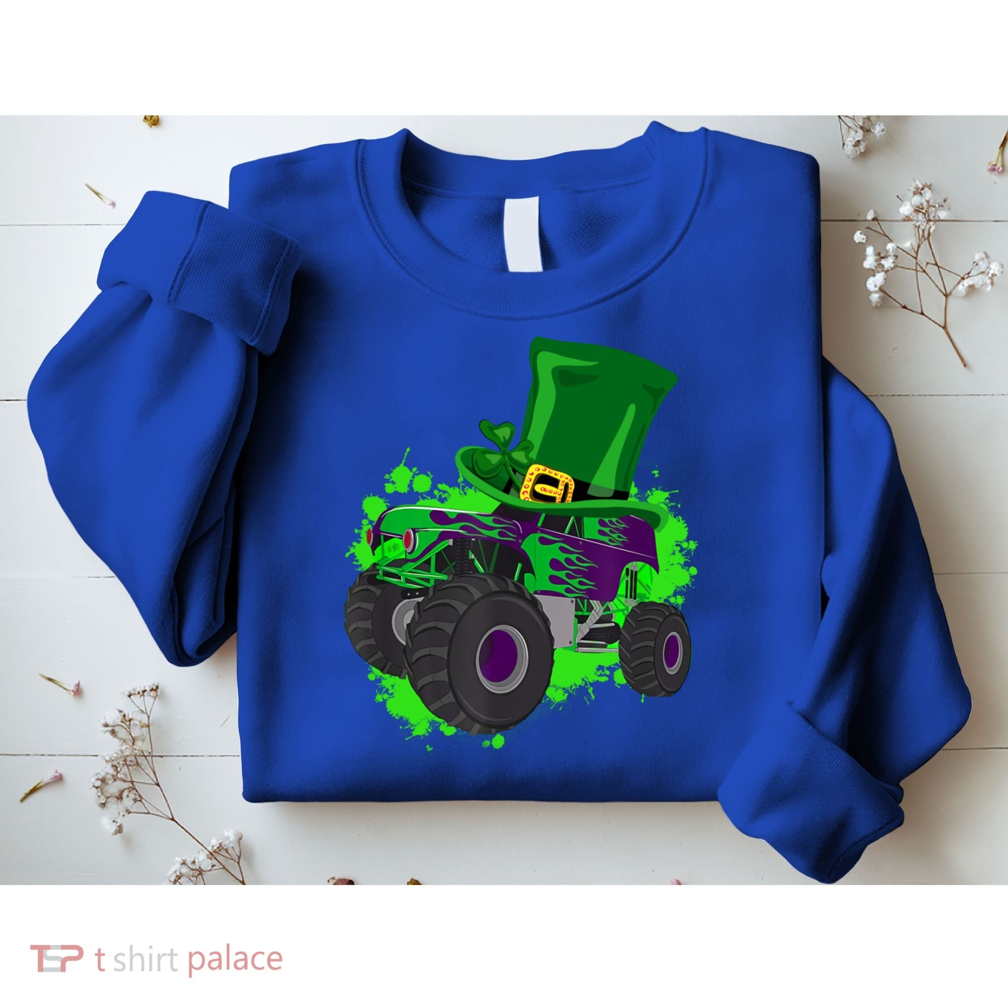 Monster Trucks St Patrick's Day Adults And Cool Gift Sweatshirt