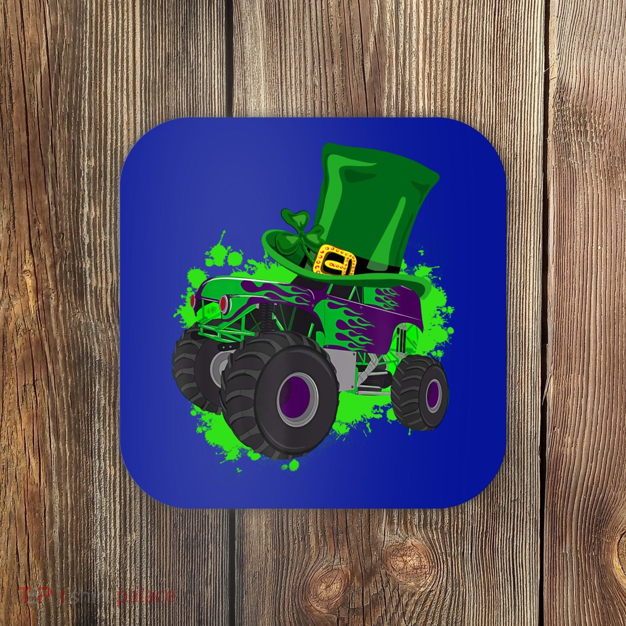 Monster Trucks St Patrick's Day Adults And Cool Gift Coaster