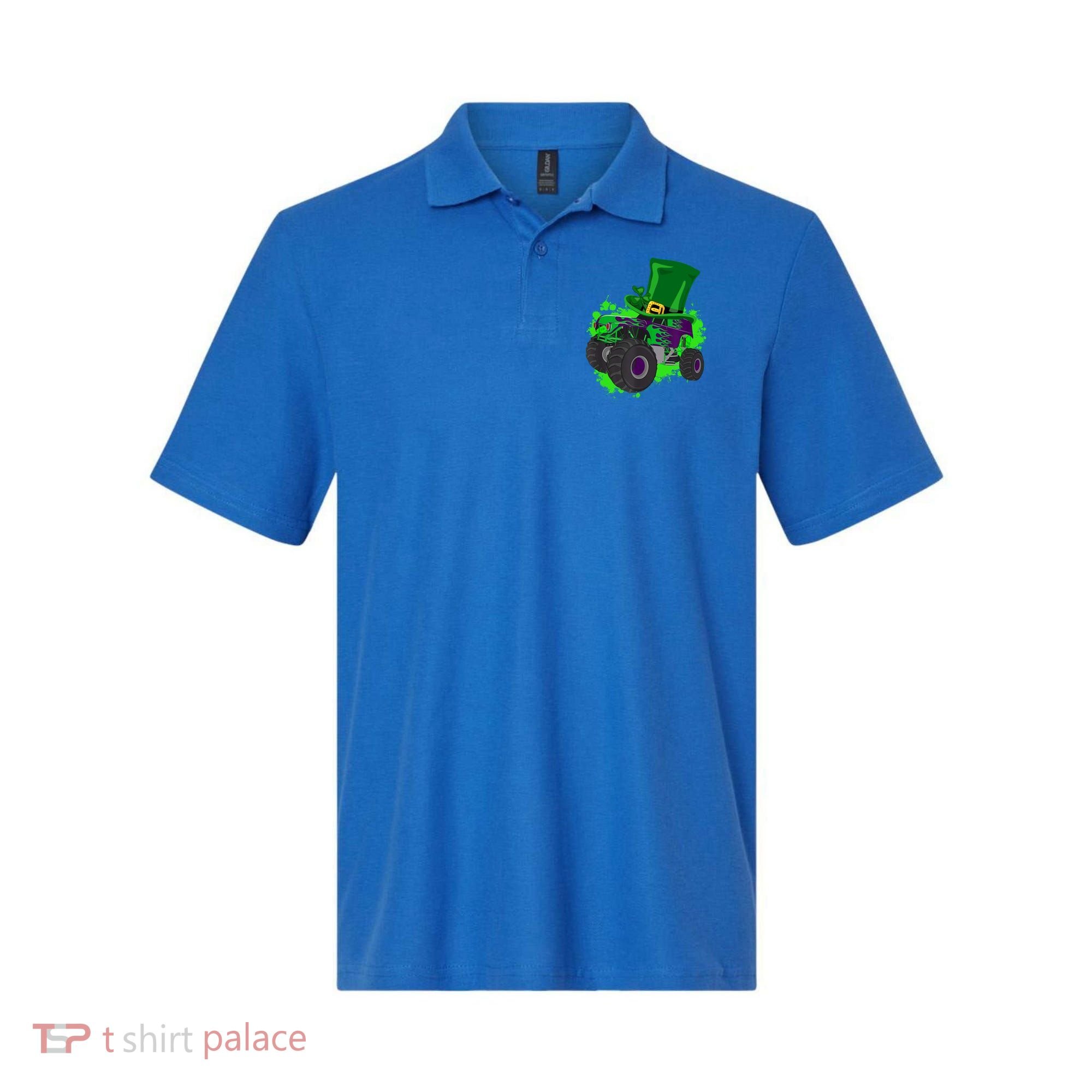 Monster Trucks St Patrick's Day Adults And Cool Gift Polo
