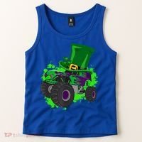 Monster Trucks St Patrick's Day Adults And Cool Gift Tank Top thumb 2