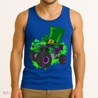 Monster Trucks St Patrick's Day Adults And Cool Gift Tank Top thumb 3