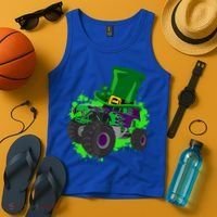 Monster Trucks St Patrick's Day Adults And Cool Gift Tank Top thumb 4