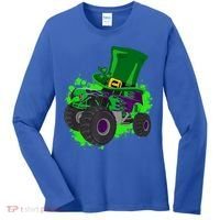Monster Trucks St Patrick's Day Adults And Cool Gift Women's Long Sleeve Shirt thumb 0