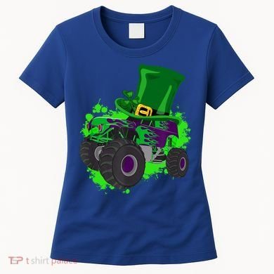 Monster Trucks St Patrick's Day Adults And Cool Gift Women's T-Shirt