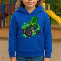 Monster Trucks St Patrick's Day Adults And Cool Gift Kids Hoodie thumb 3