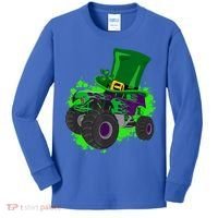 Monster Trucks St Patrick's Day Adults And Cool Gift Kids Long Sleeve Shirt thumb 0