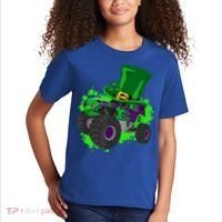 Monster Trucks St Patrick's Day Adults And Cool Gift Kids T-Shirt thumb 2