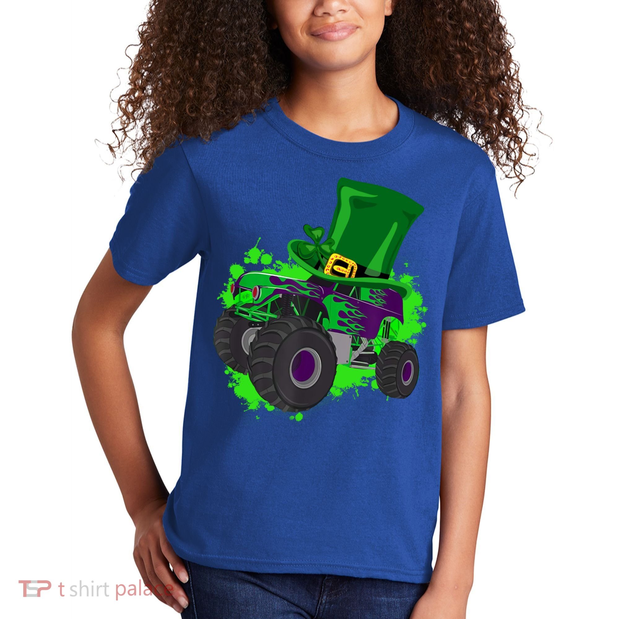 Monster Trucks St Patrick's Day Adults And Cool Gift Kids T-Shirt