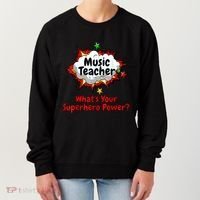 Music Teacher Superhero Funny Comic Tee Women's Sweatshirt thumb 0